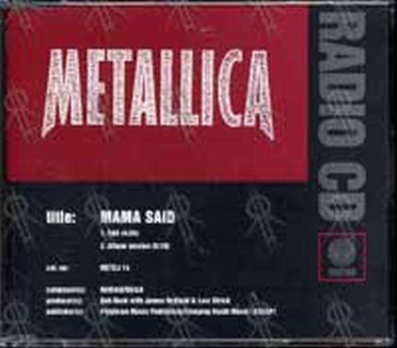 METALLICA - Mama Said - 1