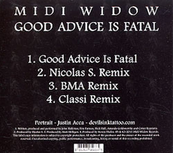 MIDI WIDOW - Good Advice Is Fatal - 2