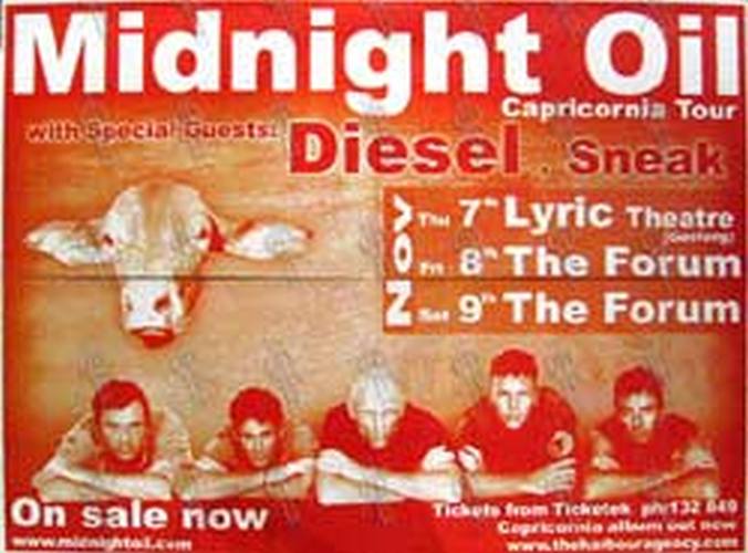 MIDNIGHT OIL - Capricornia Tour - November 2002 Tour Poster - 1