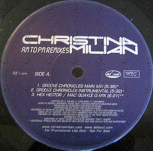 MILIAN-- CHRISTINA - AM To PM Remixes - 2