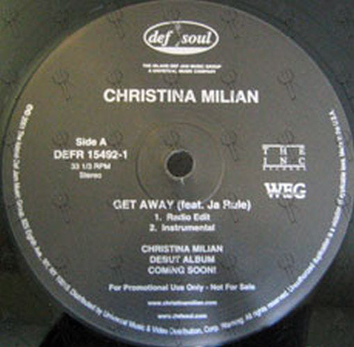 MILIAN-- CHRISTINA - Get Away (Featuring Ja Rule) - 2