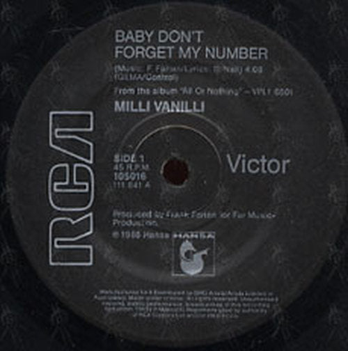 MILLI VANILLI - Baby Don&#39;t Forget My Number - 2