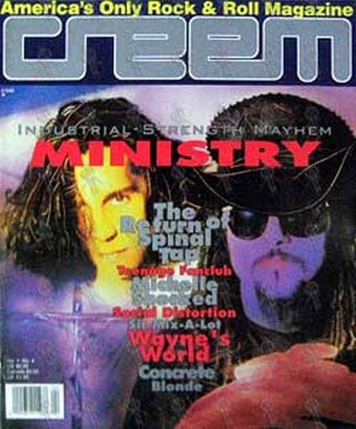 MINISTRY - &#39;Creem&#39; - April 1992 - Ministry On Cover - 1