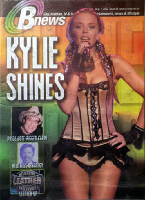 MINOGUE-- KYLIE - &#39;BNews&#39; Magazine - 1st August 2002 - Kylie Minogue On Cover - 1