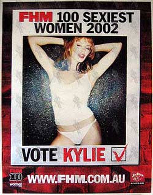 MINOGUE-- KYLIE - &#39;FHM 100 Sexiest Women in 2002 - Vote Kylie&#39; Poster - 1