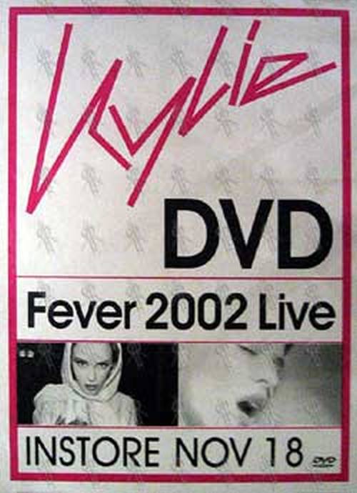 MINOGUE-- KYLIE - &#39;Fever 2002 Live&#39; DVD Poster - 1