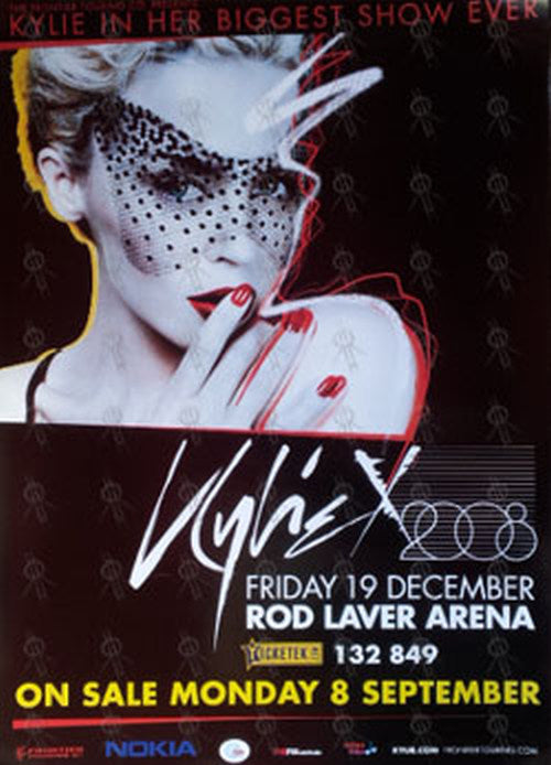 MINOGUE-- KYLIE - &#39;Kylie X&#39; 19 December - Rod Laver Arena Gig Poster - 1