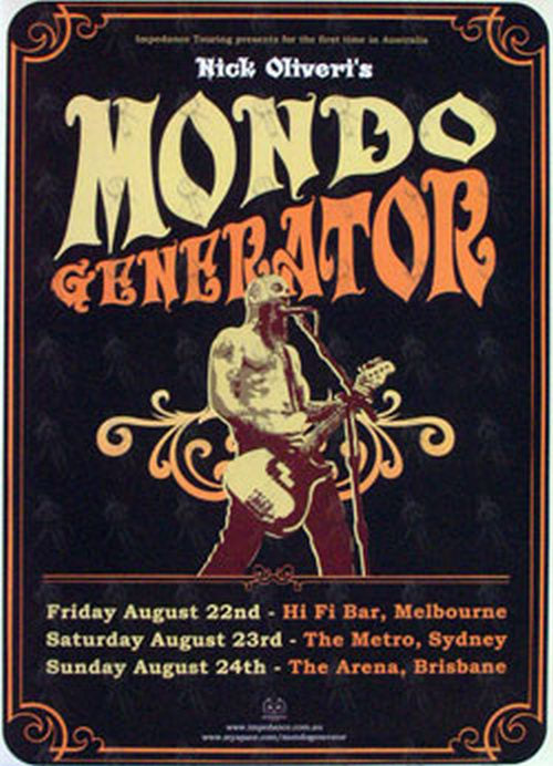 MONDO GENERATOR - 2008 Australian Tour Poster - 1