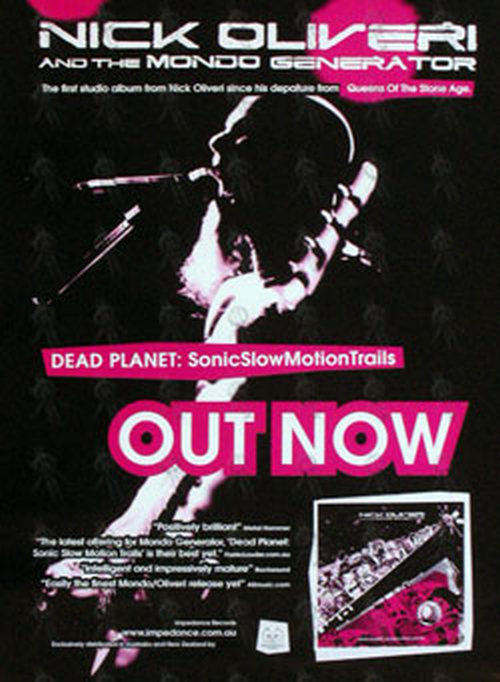 MONDO GENERATOR - 'Dead Planet: SonicSlowMotionTrails' Album Promo Poster - 1