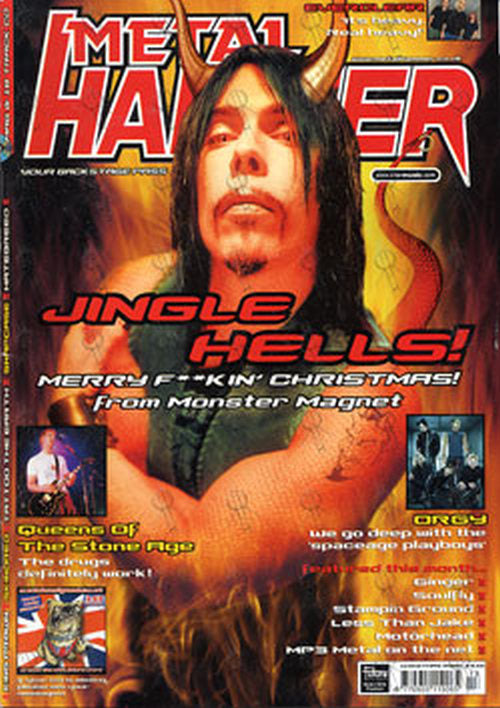 MONSTER MAGNET - 'Metal Hammer' - Christmas Issue 2000 - Dave Wyndorf On Cover - 1