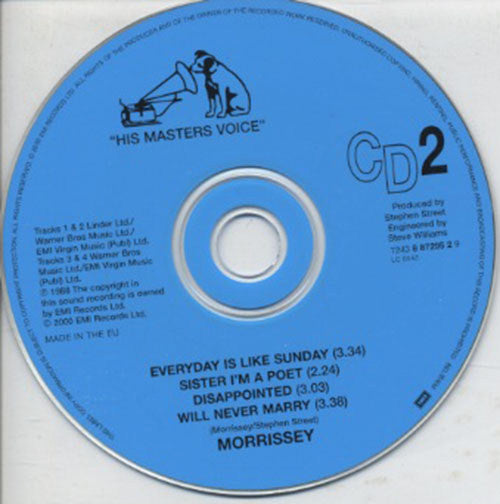 MORRISSEY - Everyday Is  Like Sunday - 3
