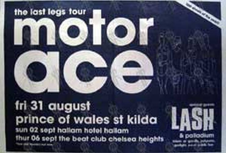 MOTOR ACE - Prince Of Wales - Melbourne Fri 31st August Gig Poster - 1