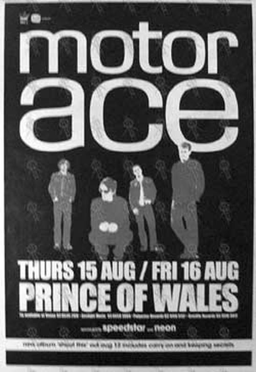 MOTOR ACE - Prince Of Wales - Melbourne Thursday 15th & Friday 16th August Gig Poster - 1
