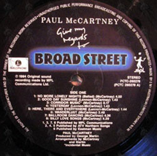 McCARTNEY-- PAUL - Give My Regards To Broad Street - 4