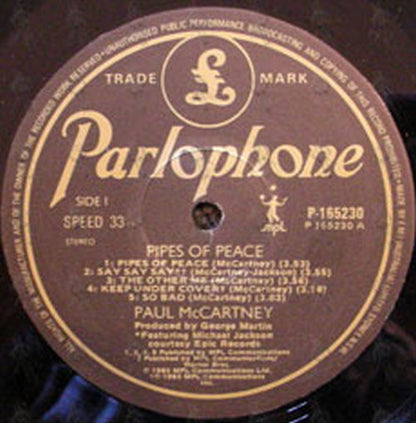McCARTNEY-- PAUL - Pipe Of Peace - 4
