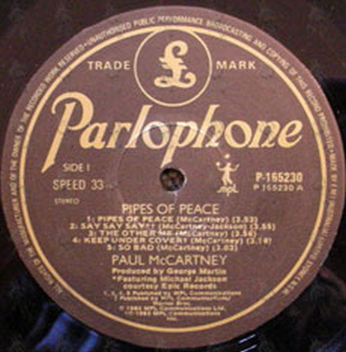 McCARTNEY-- PAUL - Pipe Of Peace - 4