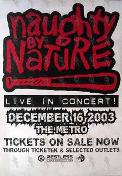 NAUGHTY BY NATURE - The Metro Melbourne - 16th December 2003 Show Poster - 1