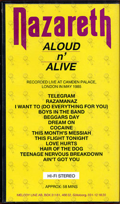NAZARETH - Aloud N' Live - 2