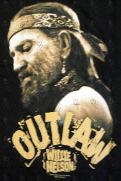 NELSON-- WILLIE - Black 'Outlaw' Design Girls T-Shirt - 2