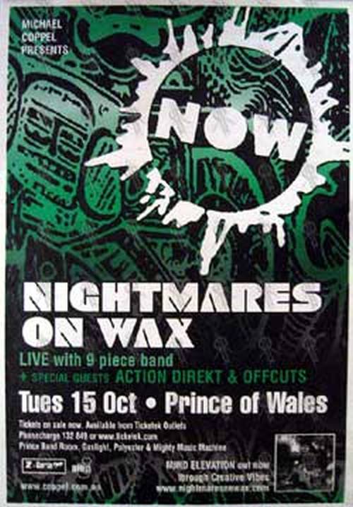 NIGHTMARES ON WAX - Prince Of Wales - Melbourne - Tuesday 15th October Show Poster - 1