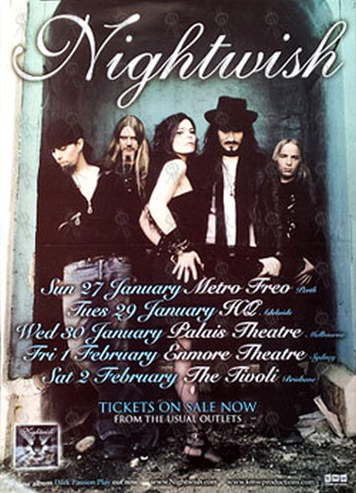 NIGHTWISH - January 2008 Australian Tour Poster - 1