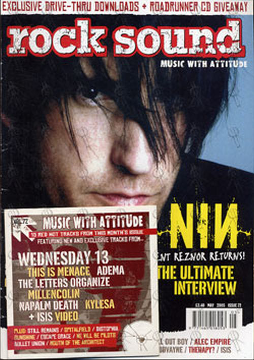 NINE INCH NAILS - &#39;Rock Sound&#39; - May 2005 - Trent Reznor On Cover - 1