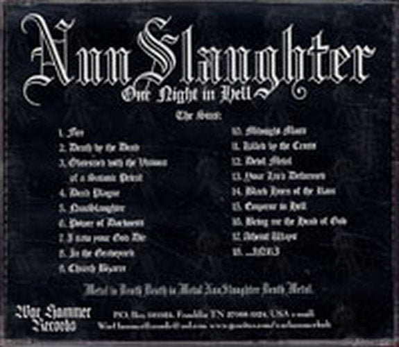 NUNSLAUGHTER - One Night In Hell - 2
