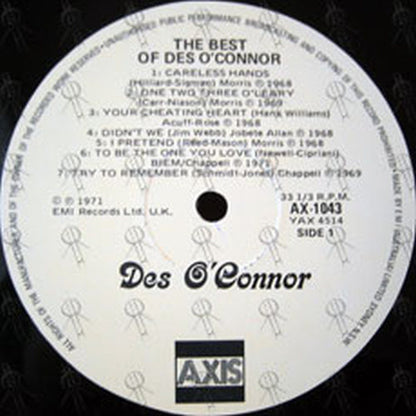 O'CONNOR-- DES - The Best Of Des O'Connor - 3