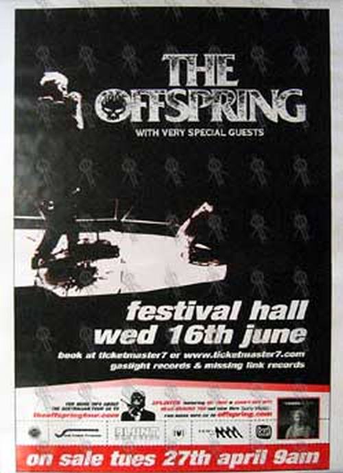 OFFSPRING-- THE - Festival Hall Melbourne - Wednesday 16th June Show Poster - 1