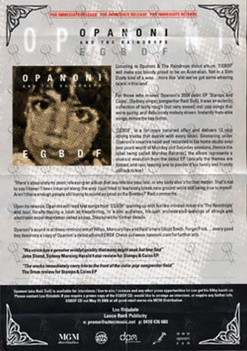 OPANONI and the RAINDROPS - EGBDF - 4