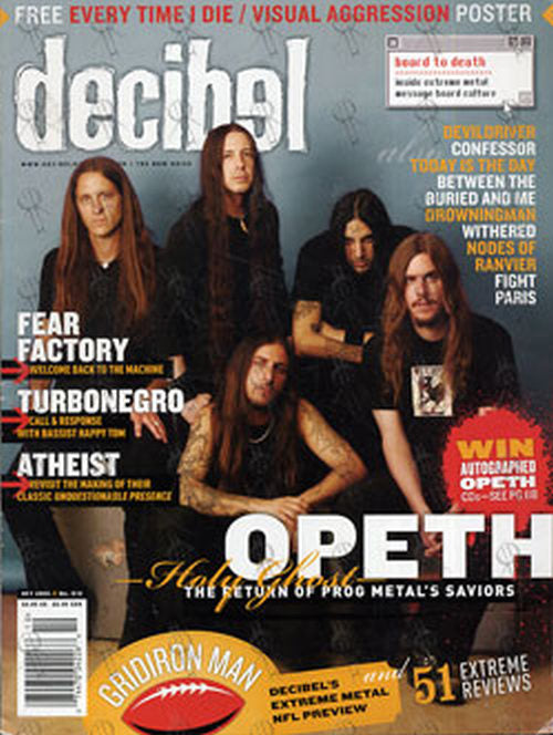 OPETH - &#39;Decibel&#39; - October 2005 - Opeth On Cover - 1