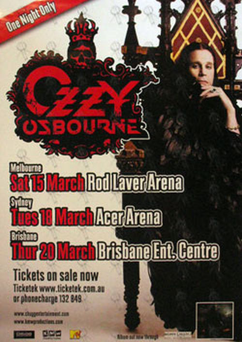 ozzy osbourne tour australia