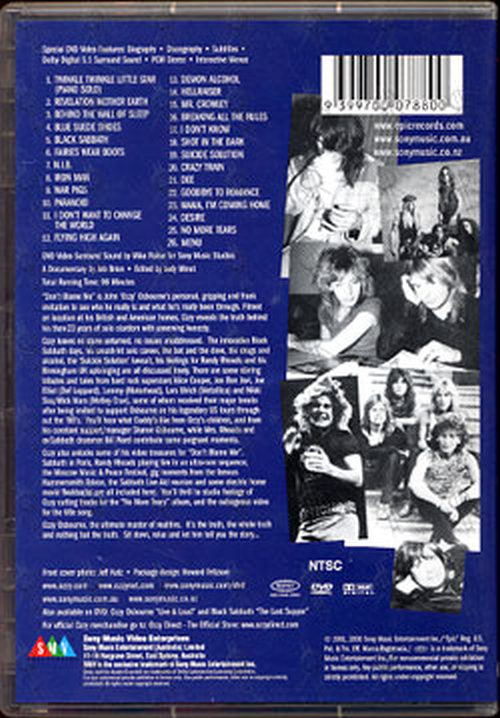 OSBOURNE-- OZZY - Don&#39;t Blame Me: The Tales Of Ozzy Osbourne - 2