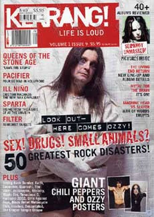 OSBOURNE-- OZZY - &#39;Kerrang!&#39; - Volume 1 Issue 9 2002 - Ozzy On The Cover - 1