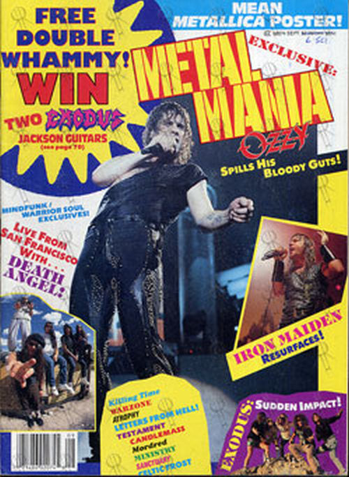OSBOURNE-- OZZY - &#39;Metal Mania&#39; - September 1990 - Ozzy Osbourne On Cover - 1