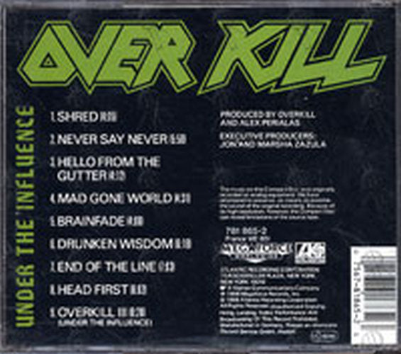 OVER KILL - Under The Influence - 2