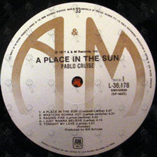 PABLO CRUISE - A Place In The Sun - 3
