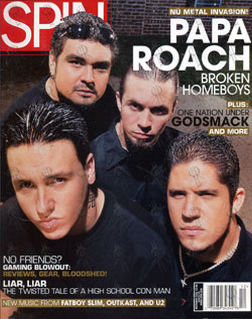 PAPA ROACH - &#39;Spin&#39; - December 2000 - Papa Roach On Cover - 1