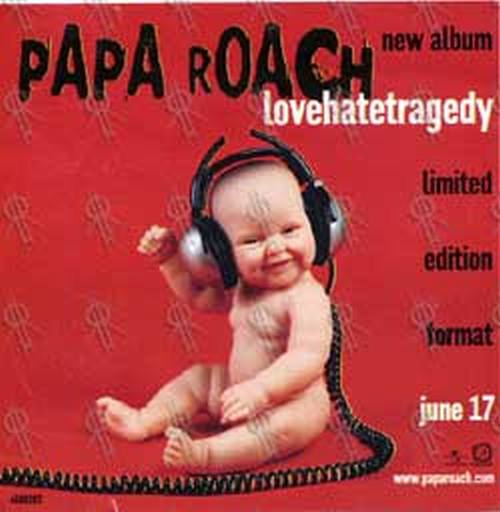 PAPA ROACH - 'lovehatetragedy' Flyer - 1