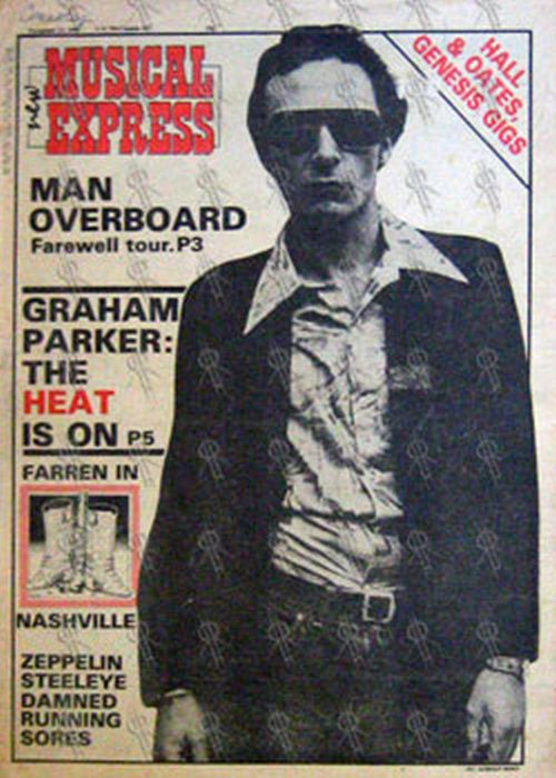 PARKER &amp; THE RUMOUR-- GRAHAM - &#39;New Musical Express&#39; - 13 November 1976 - Graham Parker On Cover - 1