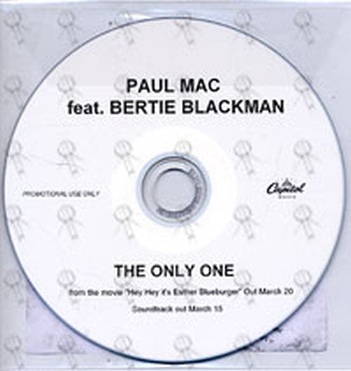 PAUL MAC feat. BERTIE BLACKMAN - The Only One - 1