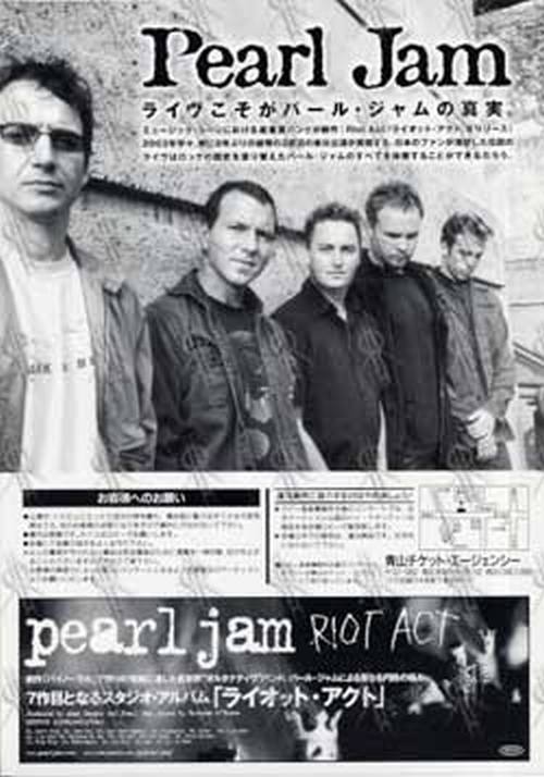 PEARL JAM - March 2003 Japanese Mini-Poster Flyer - 2