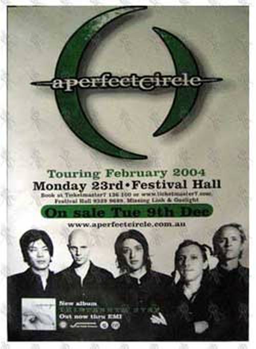 PERFECT CIRCLE-- A - Festival Hall Melbourne - Monday 23rd February 2004 Show Poster - 1