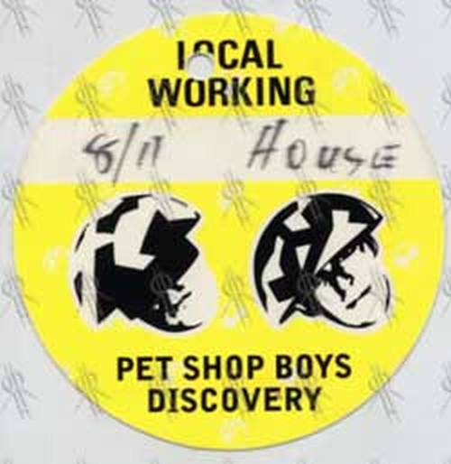 PET SHOP BOYS - 'Discovery' Tour Local Working Pass - 1