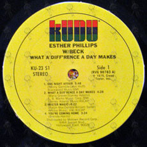 PHILLIPS-- ESTHER - What A Diff'rence A Day Makes - 3