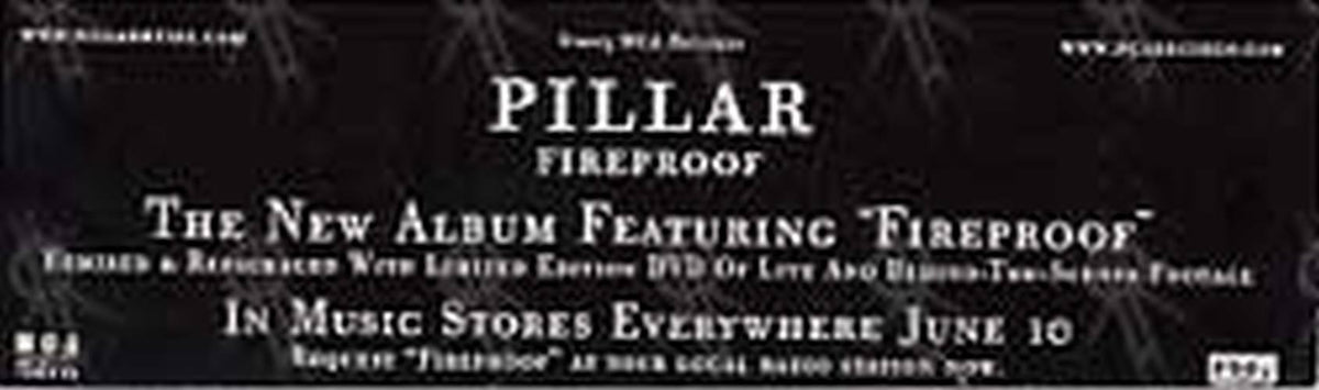 PILLAR - &#39;Fireproof&#39; Album Sticker - 2