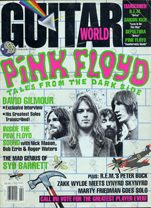 PINK FLOYD - &#39;Guitar World&#39; February 1993 - Pink Floyd On Front Cover - 1
