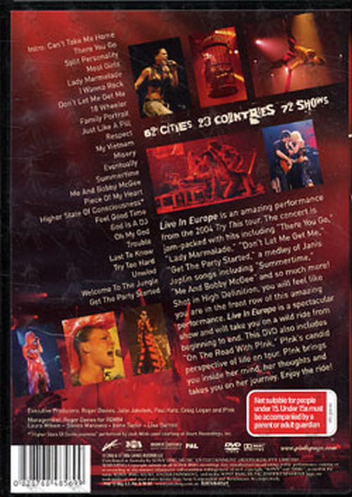 PINK - Live In Europe - 2
