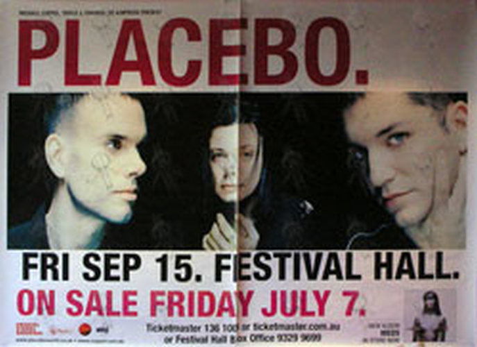 PLACEBO - Festival Hall Melbourne - Friday 15th September 2006 Show Poster - 1