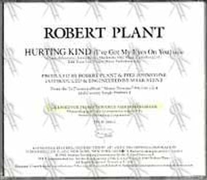PLANT-- ROBERT - Hurting Kind (I've Got My Eyes On You) - 2